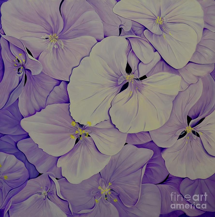 Lavender Hydrangea - 1 Painting by Mary Deal