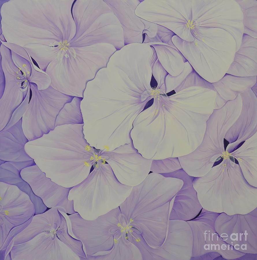 Lavender Hydrangea - 2 Painting by Mary Deal