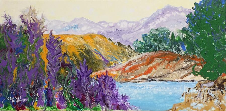 Lavender Landscape  Painting by Celeste Drewien