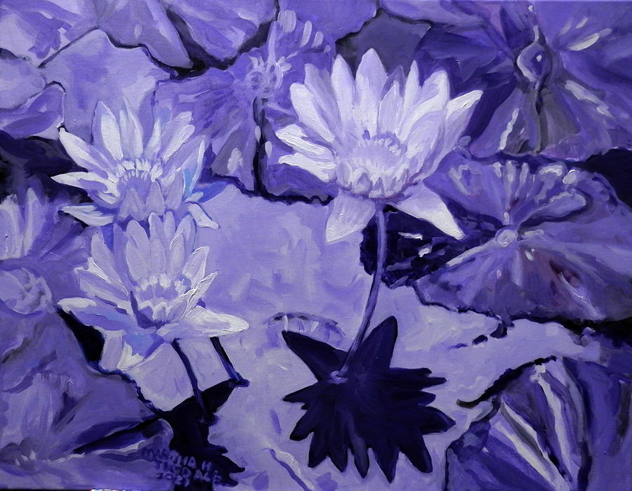 Lavender Lilies Painting by Martha Tisdale