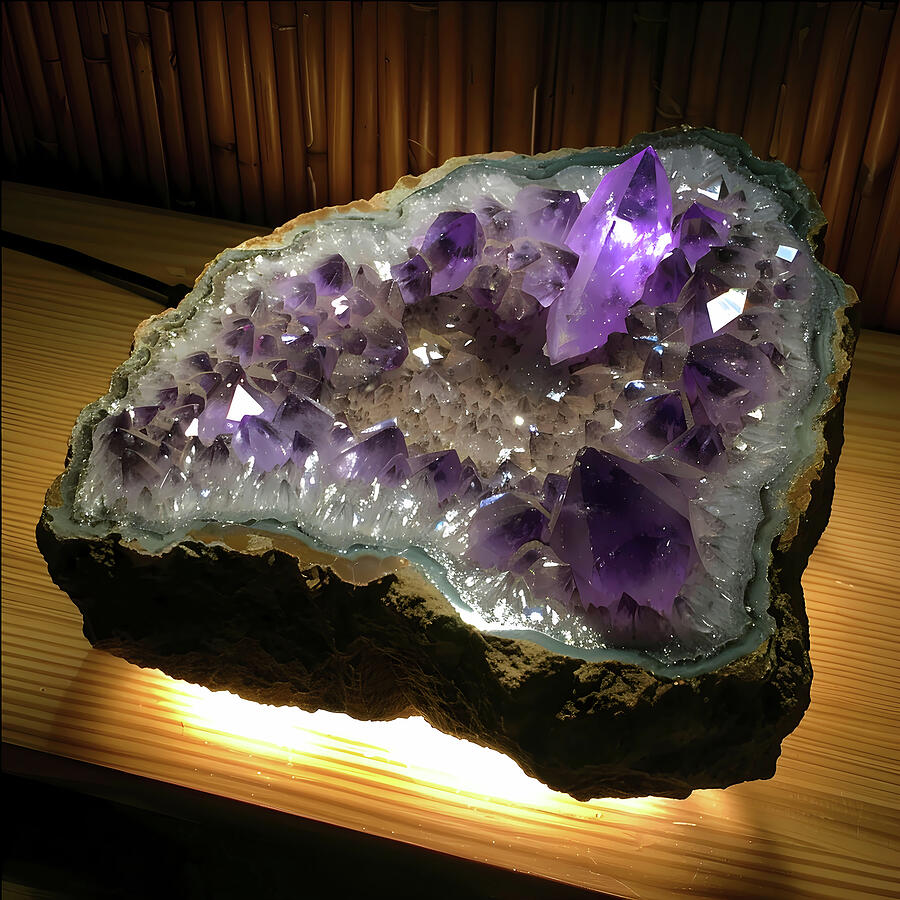 Amethyst Geode Digital Art - Lavender Luxe by Lena Nordstrom