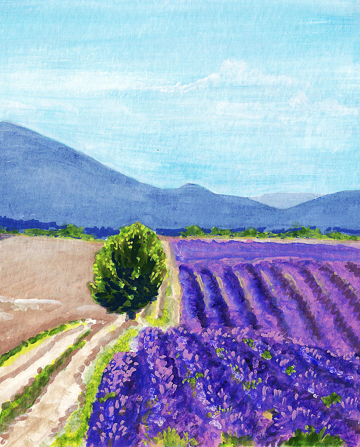 Lavender Painting by Masha Batkova