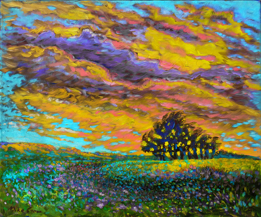 Lavender Meadow Painting by Michael Gross