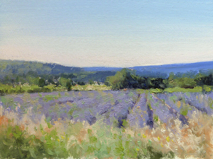Mountain Painting - Lavender near Goult by Pascal Giroud