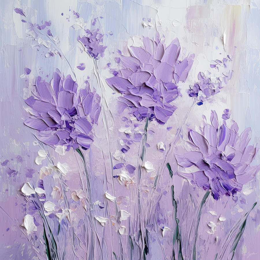 Lavender Passion Painting by Lourry Legarde