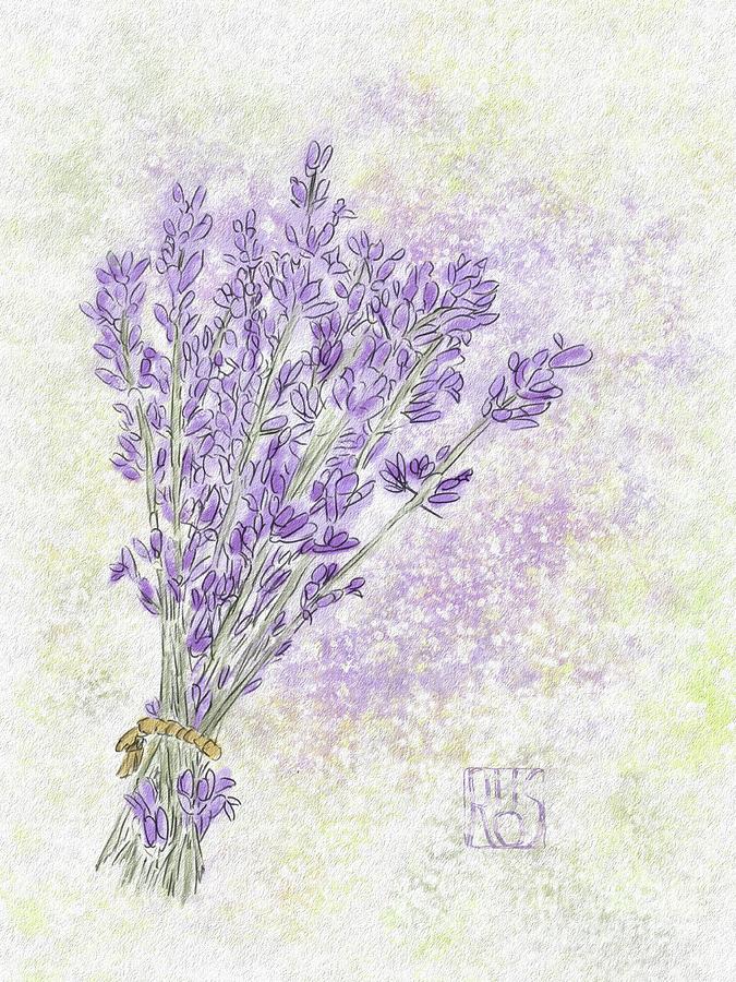 Lavender Puff Painting by Horst Rosenberger