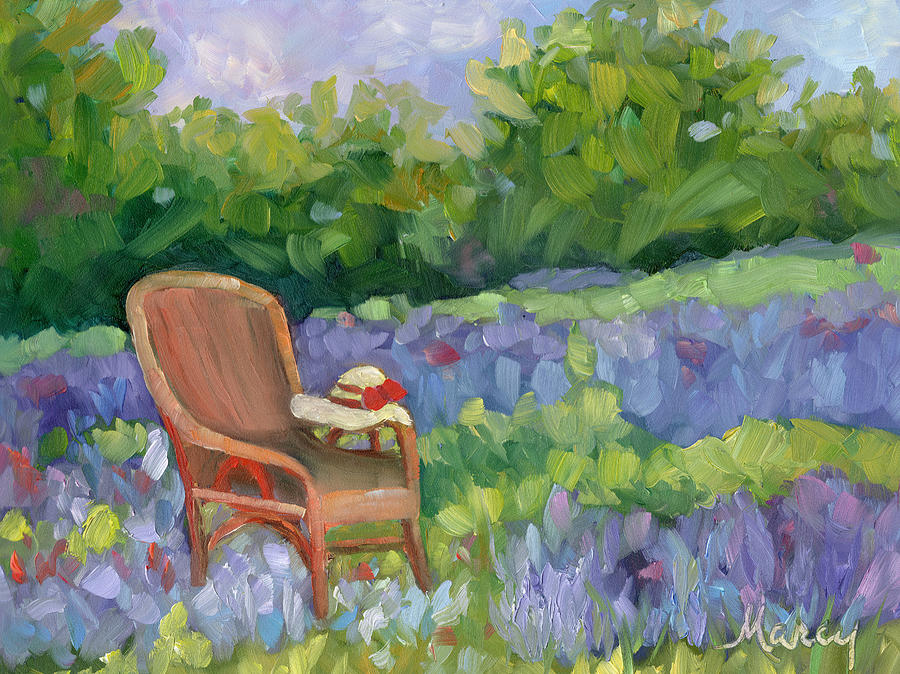 Lavender Respite Painting by Marcy Brennan