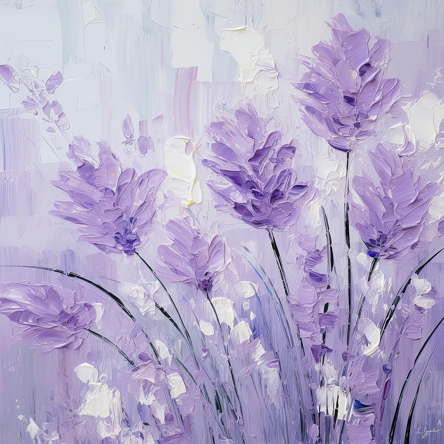 Lavender Rhapsody Painting by Lourry Legarde