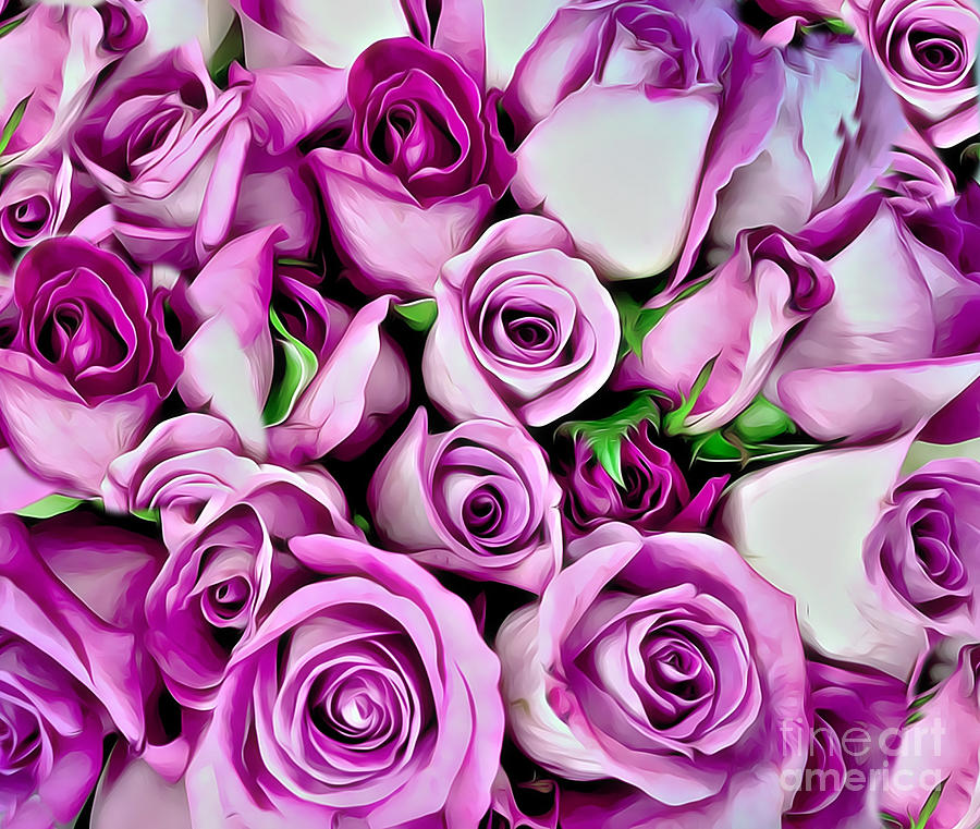 Lavender Roses Photograph by Judy Palkimas