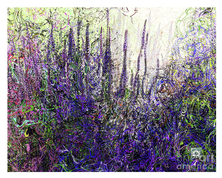 Lavender Squiggle Digital Art by Deb Nakano