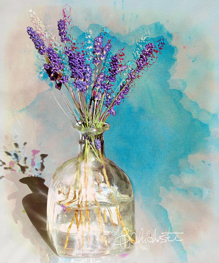 Lavender Still Life Painting by Barbara Chichester