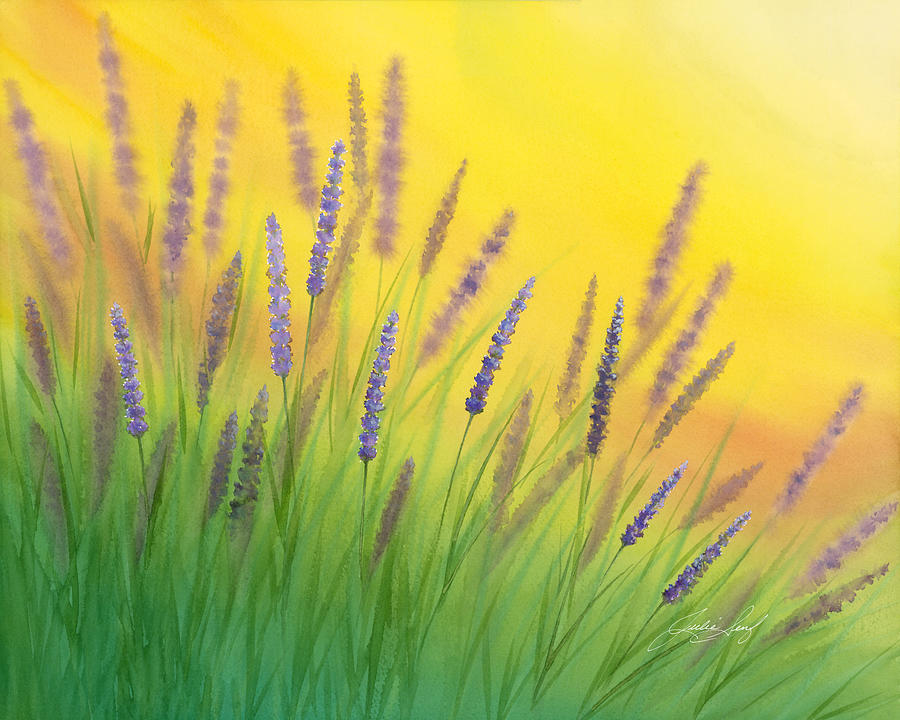 Lavender Sunrise Painting by Julie Senf
