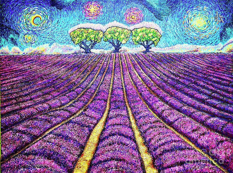 Lavender Painting by Viktor Lazarev