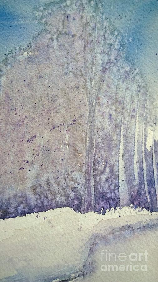 Lavender Winter Painting  Painting by Eunice Miller