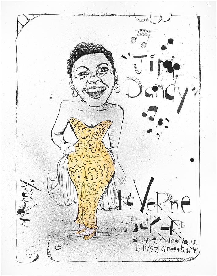 LaVern Baker Drawing by Phil Mckenney