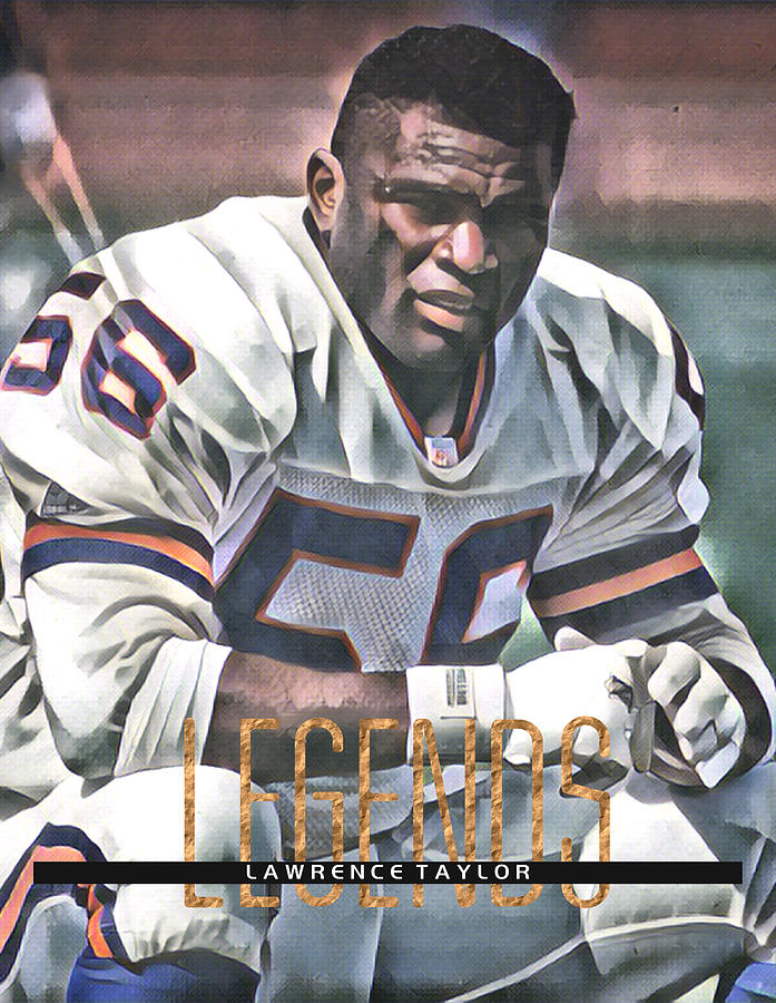 Lawrence Taylor New York Giants Trading Card Poster 100 Mixed Media by Joe  Hamilton - Fine Art America