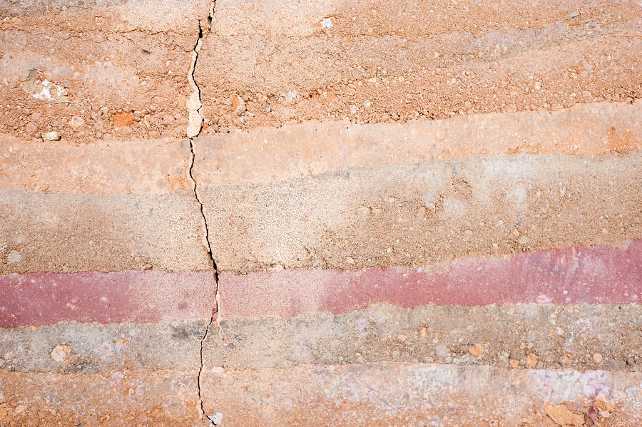 Layer of soil Cross Section Close-up Photograph by Arhendrix