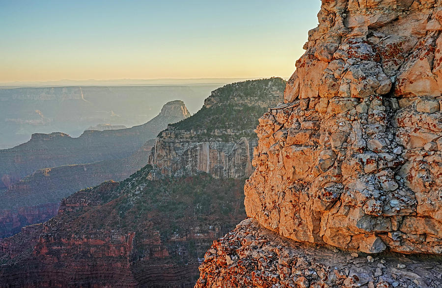 Layered Rocks in the North Rim of the Grand Canyon at Sunset North Rim Arizona Photograph by Toby McGuire