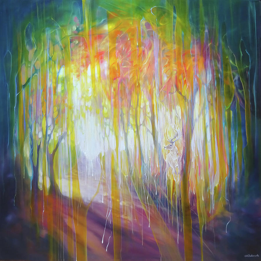 Layers of Autumn  Painting by Gill Bustamante