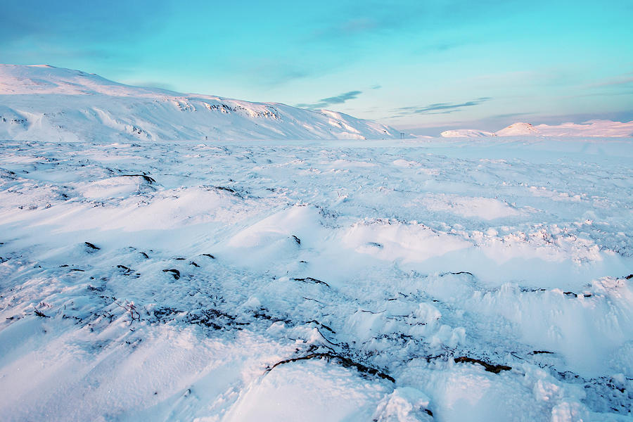 Layers of snow on a beautiful Winters day in Iceland Photograph by Victoria Ashman