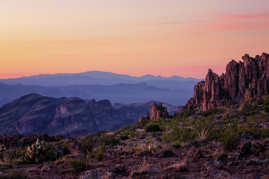 Layers of Superstition Mountains Photograph by Alex Mironyuk