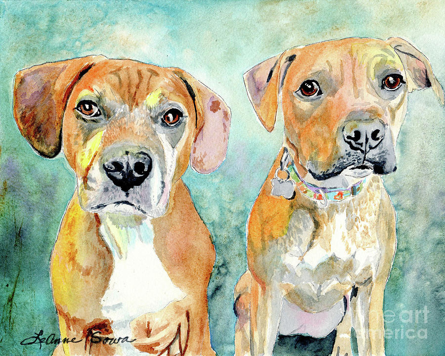 Layla and Georgia Painting by LeAnne Sowa