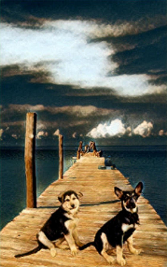 Lazy Afternoon On The Pier Mixed Media by Teresa Trotter