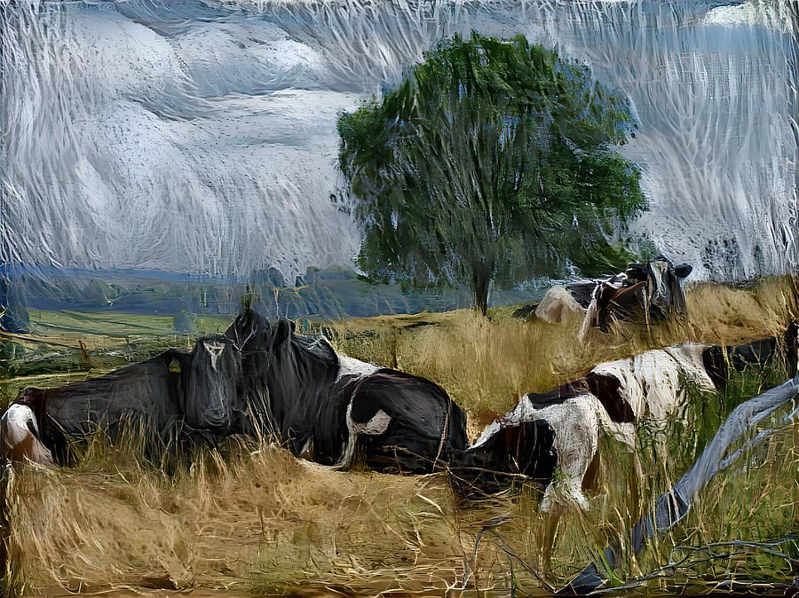 Lazy Cows 2 Digital Art by I Mossy Lazy Cows 2 Digital Art by I Mossy
