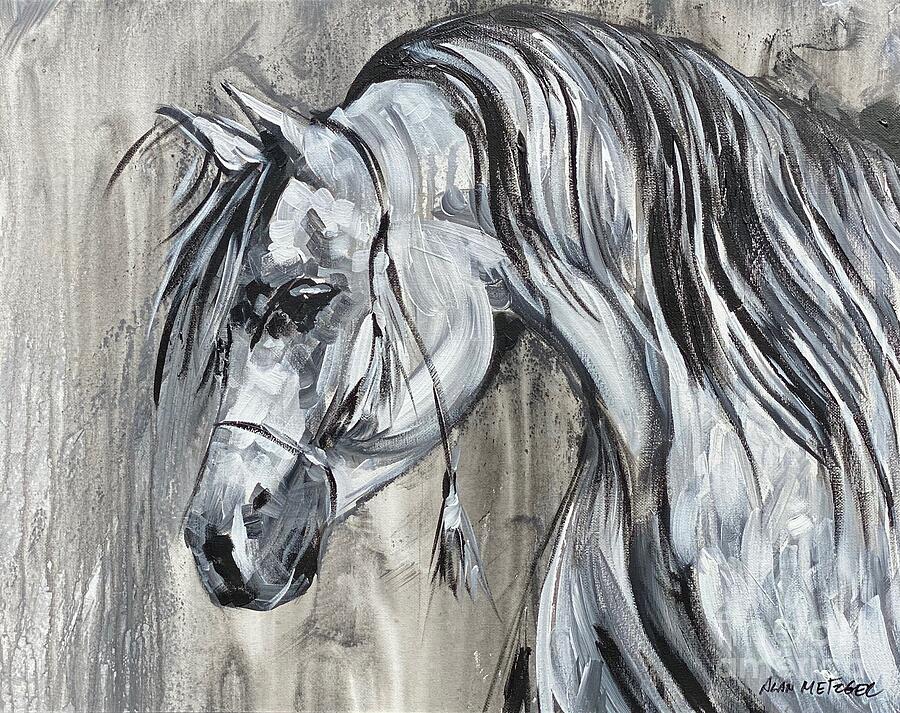 Lazy Stallion Painting by Alan Metzger