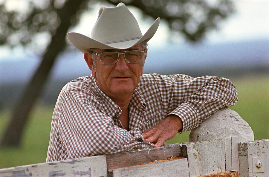 Lyndon Johnson Photograph - LBJ At His Texas Ranch - 1972 by War Is Hell Store