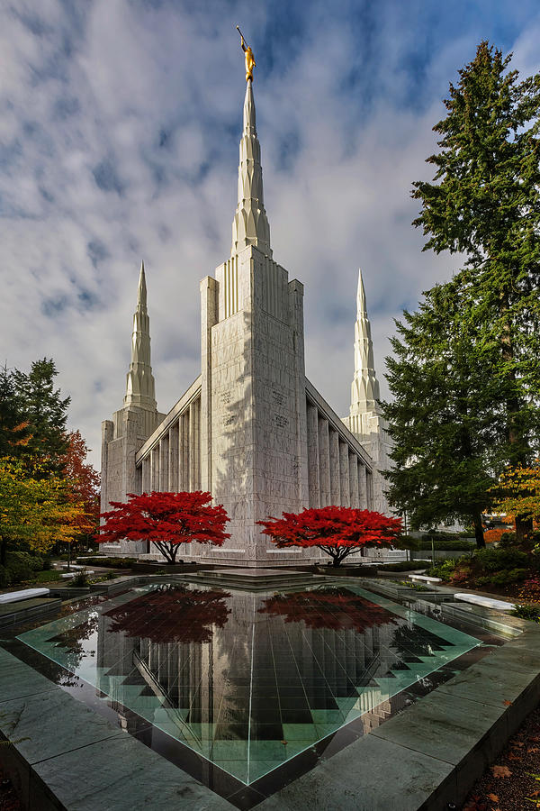 LDS Temple Portland Photograph by Wes and Dotty Weber