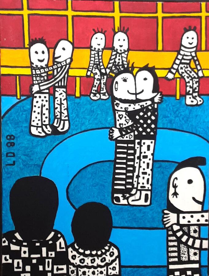 Le bal Painting by Dominique Lecomte Le bal Painting by Dominique Lecomte