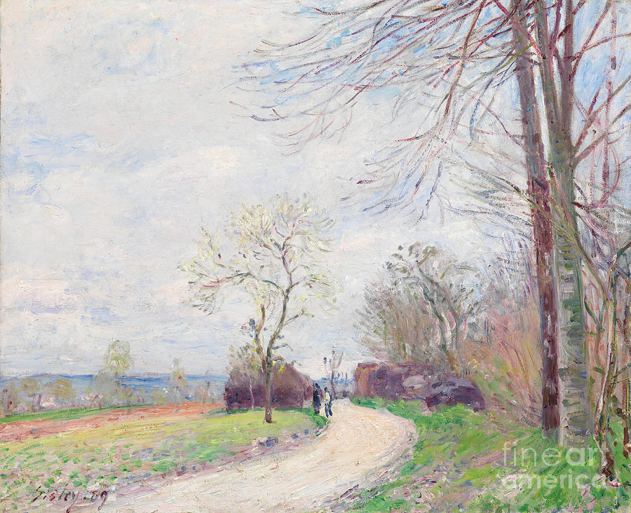 Le Chemin des Buttes au Printemps, 1889 Painting by Alfred Sisley