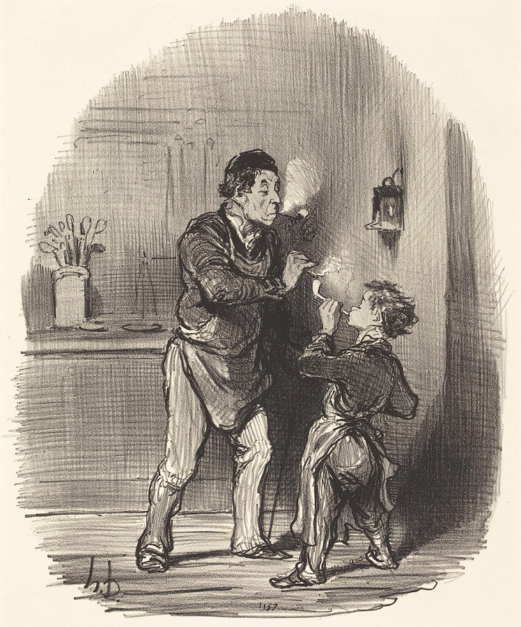 Le Chiffonnier philosophe Drawing by Honore Daumier - Fine Art America