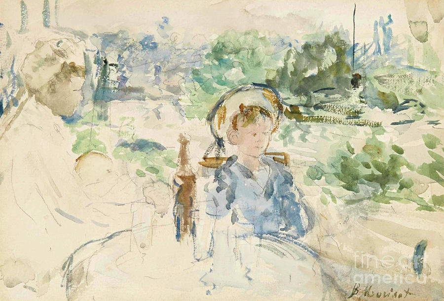 Le dejeuner a la campagne, 1879 Painting by Berthe Morisot