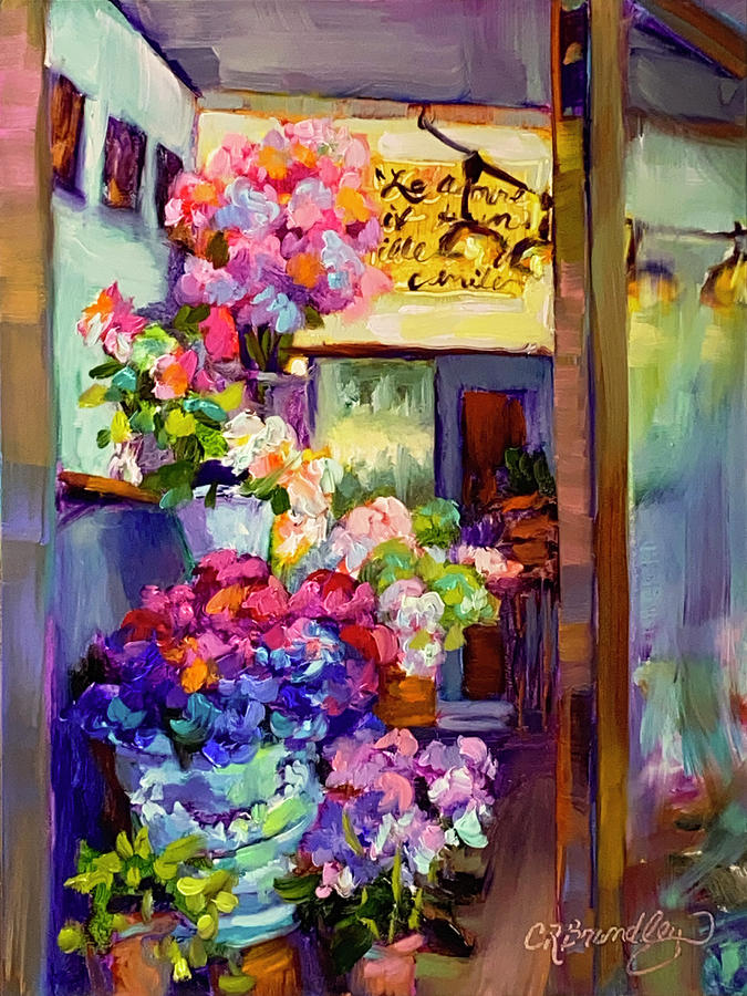 Le Fleuriste Painting by Chris Brandley