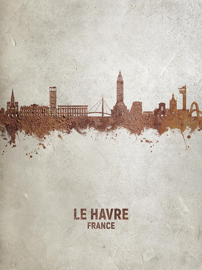 Le Havre France Skyline #63 Digital Art by Michael Tompsett