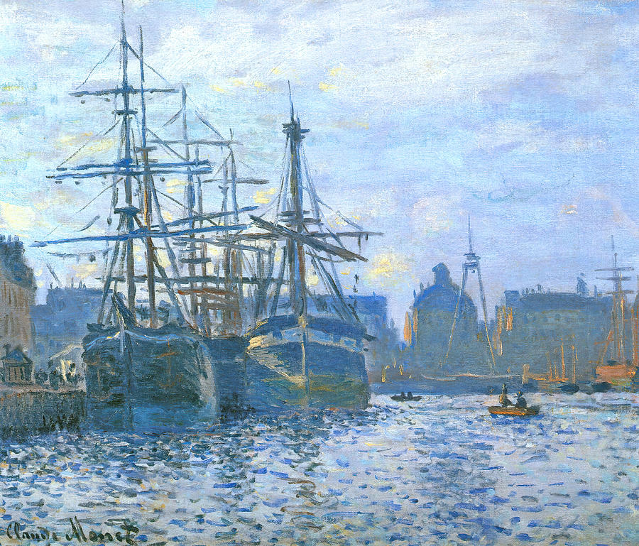 Claude Monet Painting - Le Havre, The Trade Bassin by Great Historical Paintings