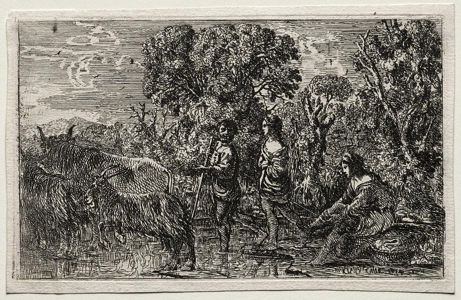 Le Passage du gue 1634 Claude Lorrain Painting by MotionAge Designs
