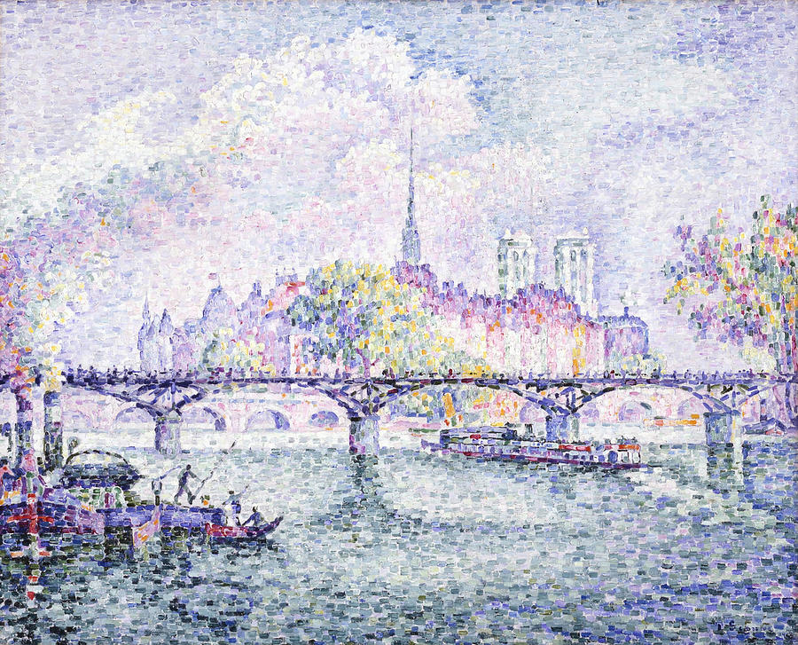 Paul Signac Painting - Le Pont des Arts by Paul Signac