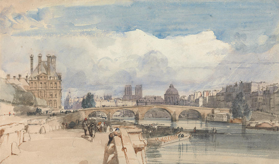 Paris Painting -  Le Pont Royal  Paris  by Thomas Short Boyce