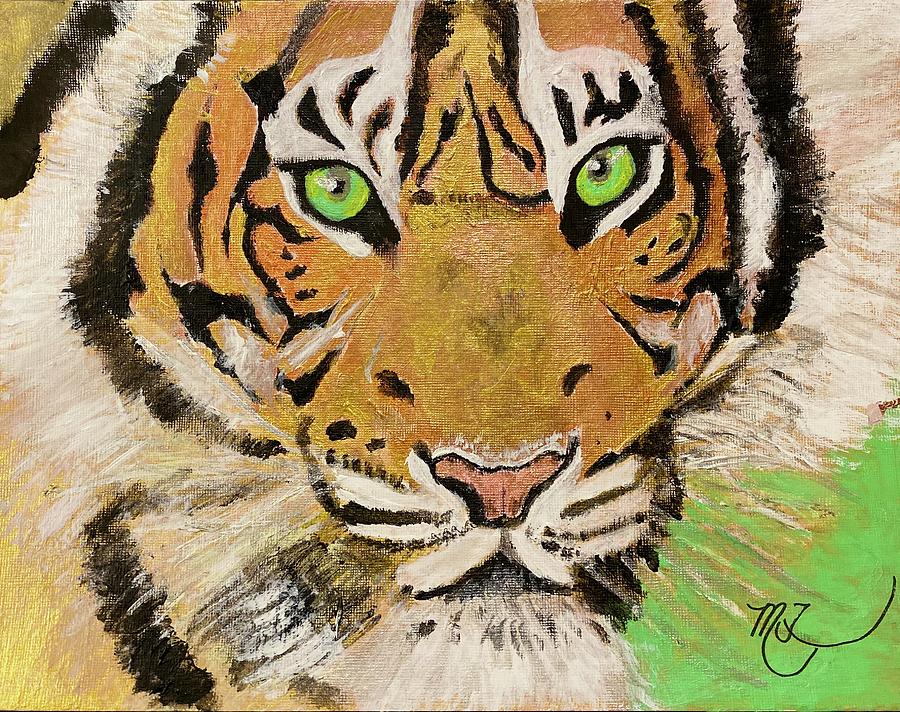 TIGER Le Tigre Magnifique Painting by Melody Fowler