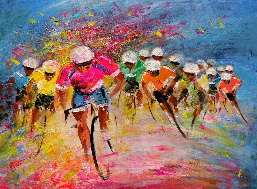 Le Tour En Rose Painting by Miki De Goodaboom