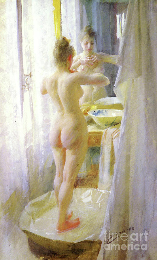 Zorn Painting - Le Tub by Zorn
