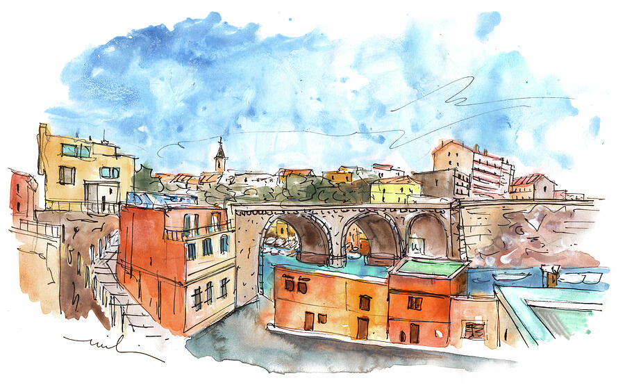 Bridge Painting - Le Vallon Des Auffes In Marseille 03 by Miki De Goodaboom
