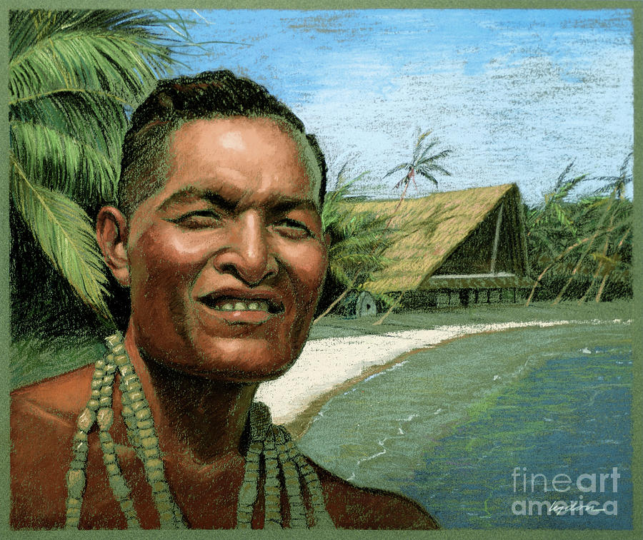 Leaders of Micronesia - Andrew Roboman Painting by Tom Lydon