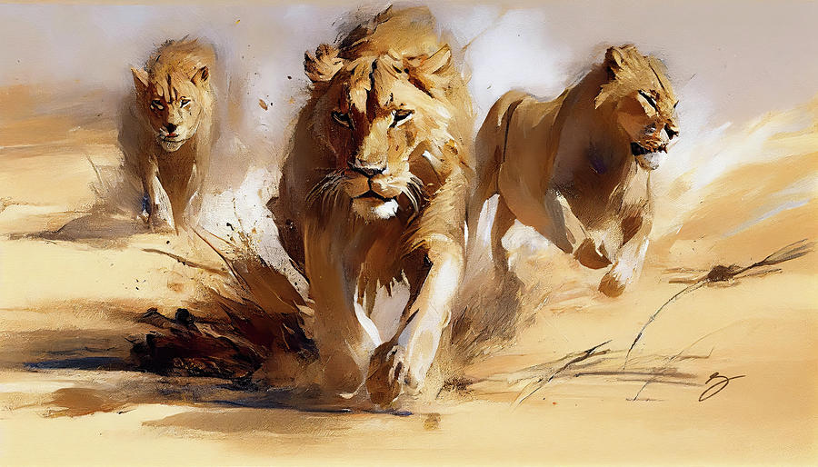 Leading the Charge Painting by Greg Collins