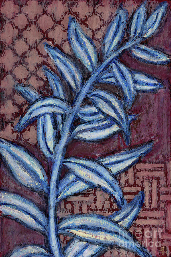 Leaf And Design Vintage Brown 5 Painting by Amy E Fraser