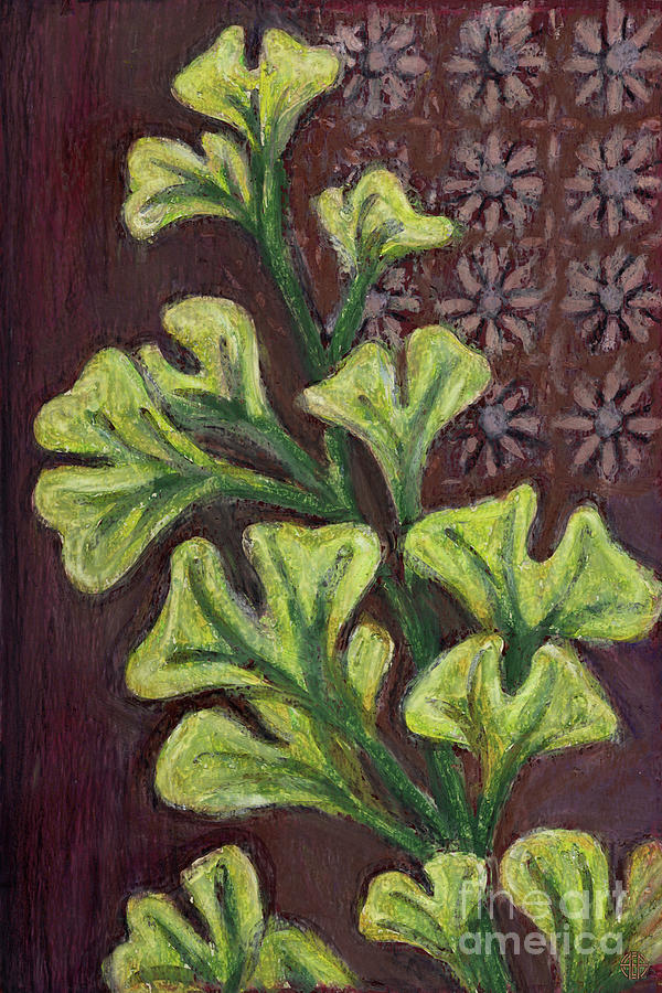 Leaf And Design Vintage Brown 8 Painting by Amy E Fraser