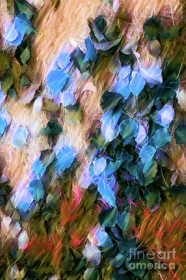 Abstract Digital Art - Leaf Fall 3 by Elaine Teague